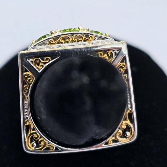 Rare Michael Valitutti Gems En Vogue Peridot Ring 18k & Palladium 925! - Picture 8 of 11